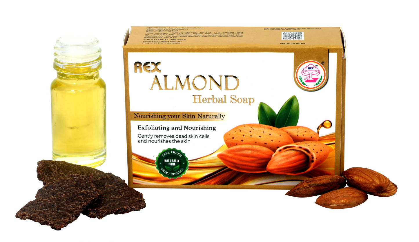 Almond Herbal Soap (Pack of 4)