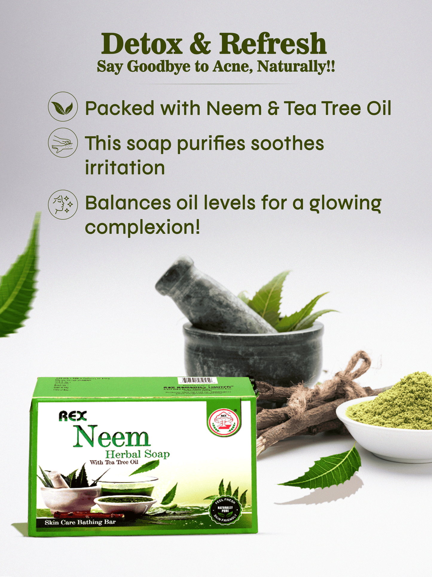 Neem Herbal Soap (Pack of 4)