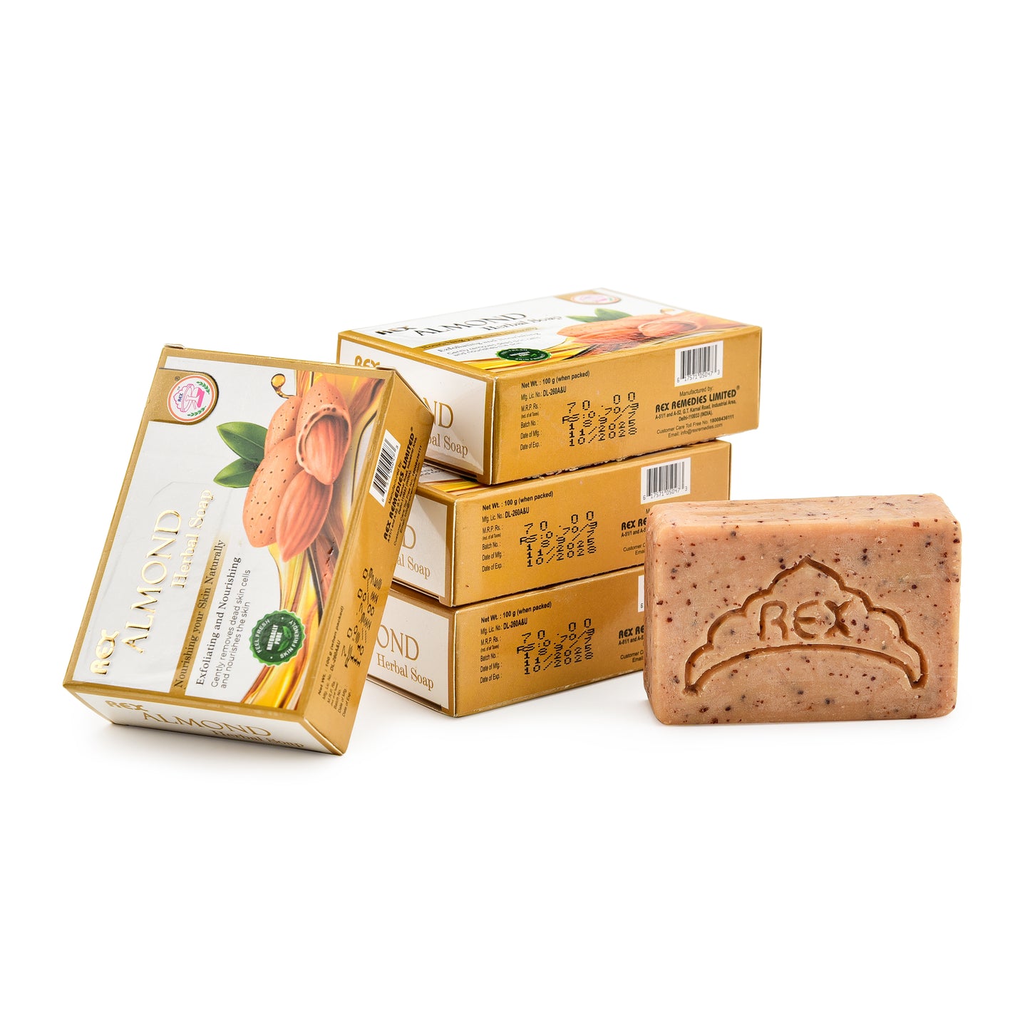 Almond Herbal Soap (Pack of 4)