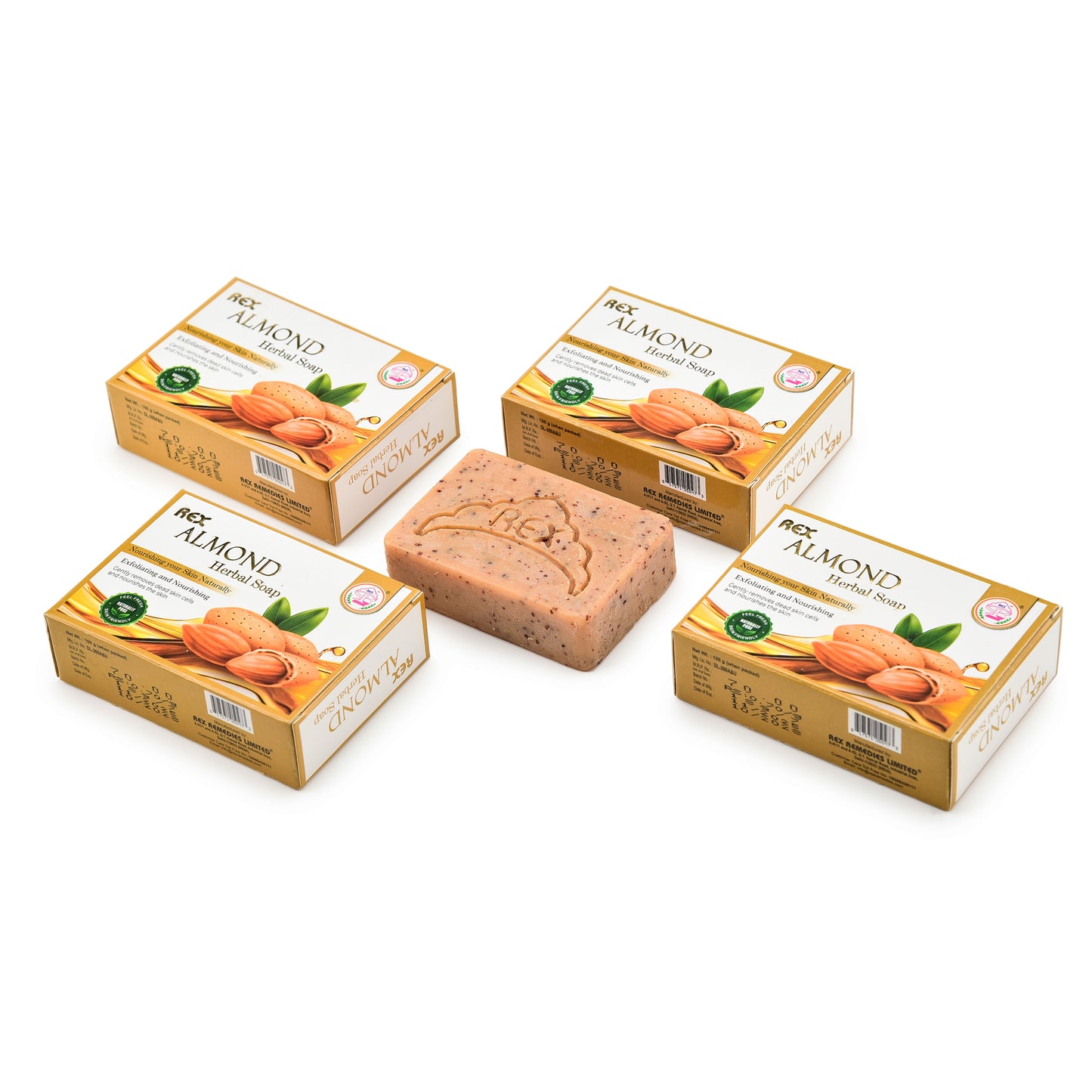 Almond Herbal Soap (Pack of 4)