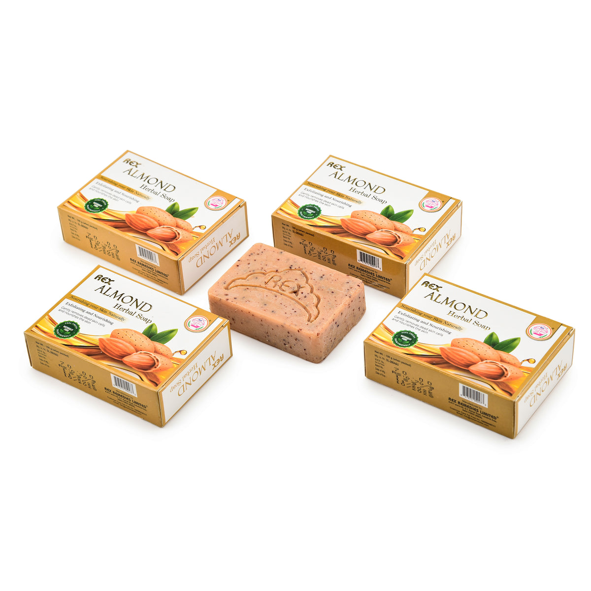 Almond Herbal Soap (Pack of 4)